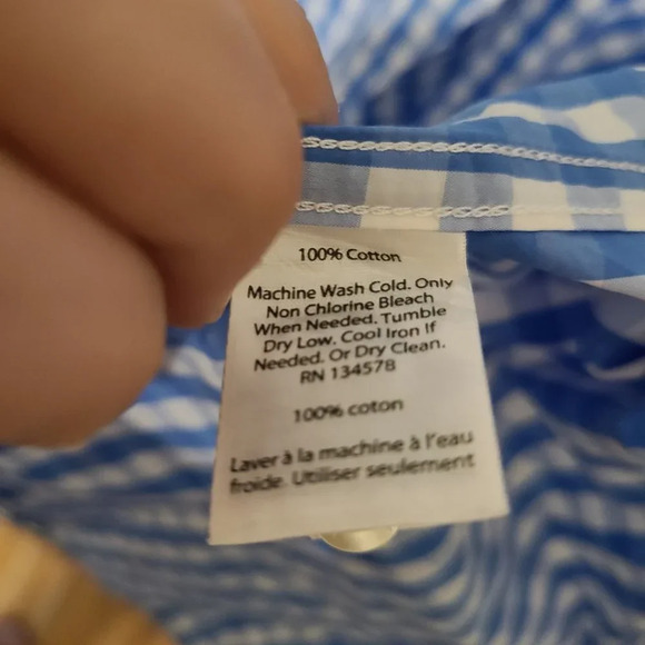 Vineyard Vines Gingham Button Down Shirt Relaxed Fit Size 2 NWOT - Picture 6 of 9